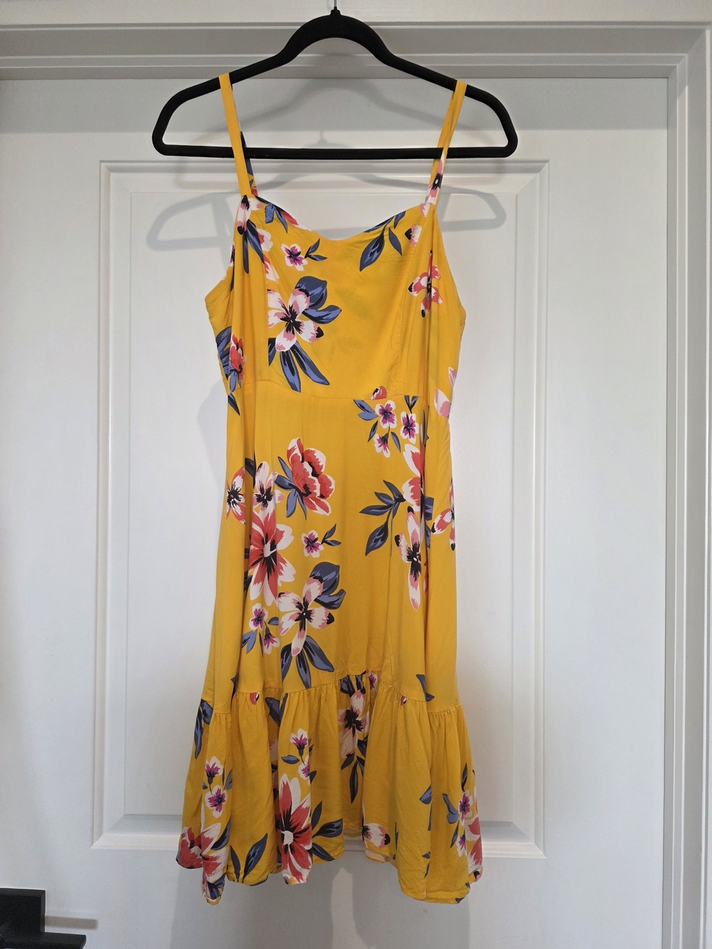 Yellow Floral Slip Dress - Women's Summer Sundress